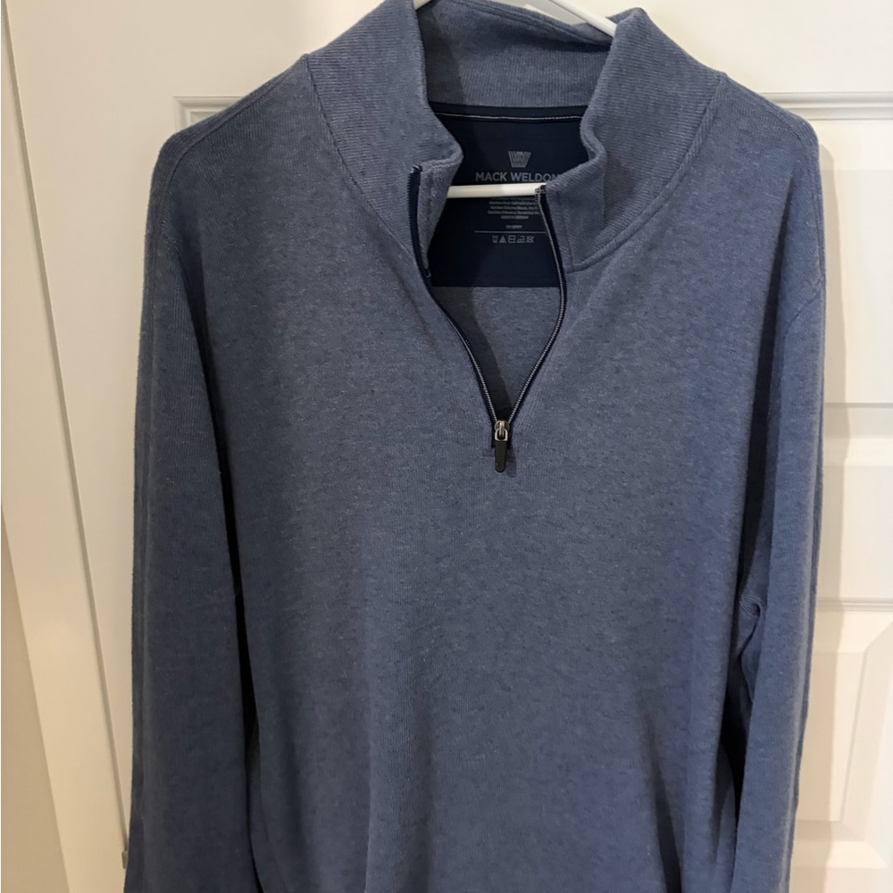 Mack Weldon Men's Zip-Up in Soft Blue